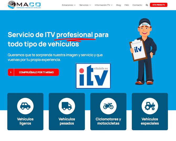 ITV Grupo Maco: información, precios, paso a paso para cita previa, estaciones de ITV del Grupo Maco, etc.